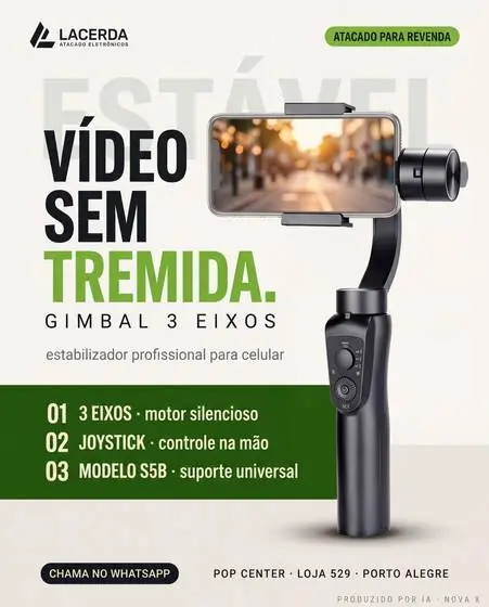 Criativo de estabilizador de celular para atacado de eletrônicos