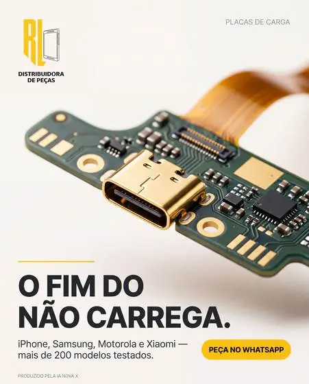 Criativo de placa de carga para distribuidora de peças