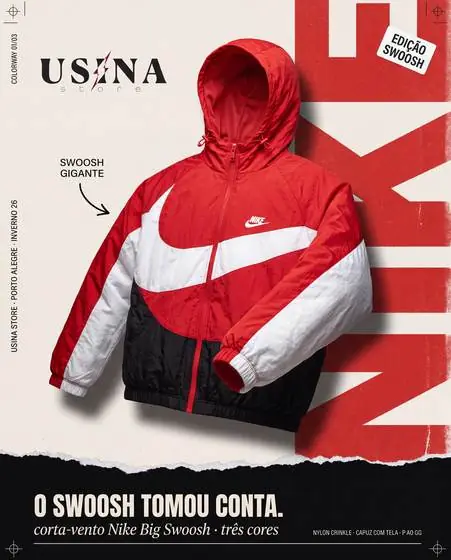 Criativo de jaqueta corta-vento para loja de streetwear premium