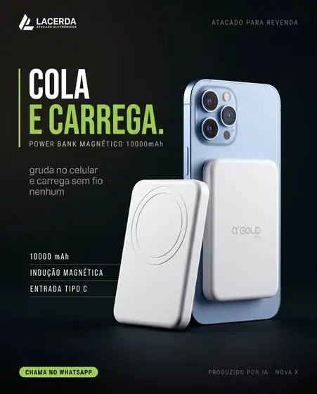 Criativo de power bank para atacado de eletrônicos